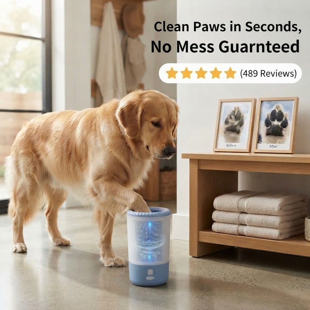 Electric Dog Paw Cleaner — Clean Paws in Seconds, No Mess Guaranteed